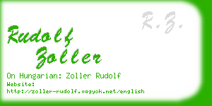 rudolf zoller business card